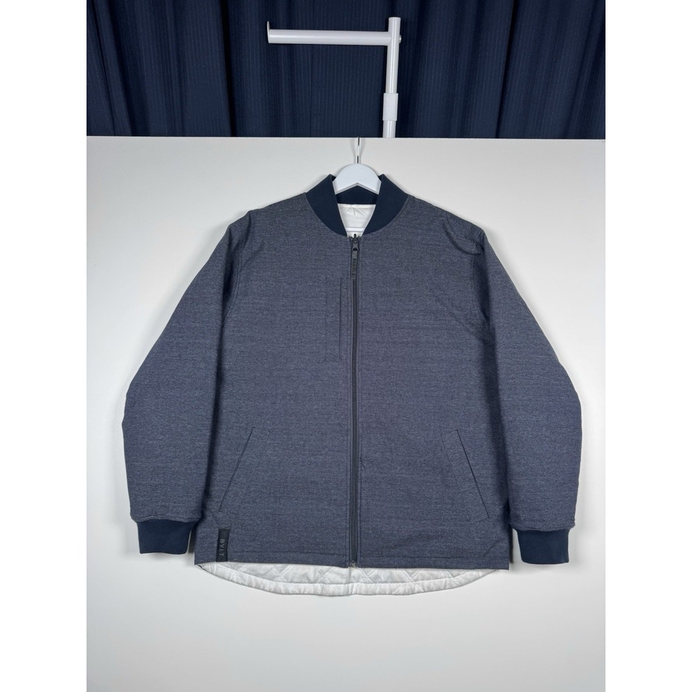 Bylt Basics Bomber Jacket Thick- Reversible Blue Hi-Lo.  Men's Small